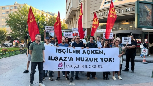 TKP Eskişehir’den Ilgazlar A.Ş. önünde işçilerin ücretleri için çağrı
