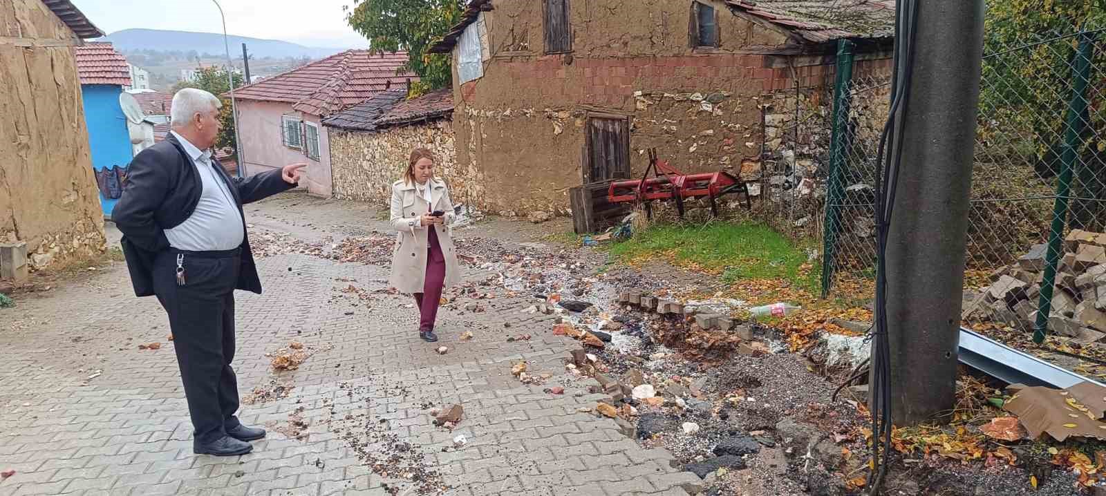 Bilecikte sağanak yağış sonrası temizlik