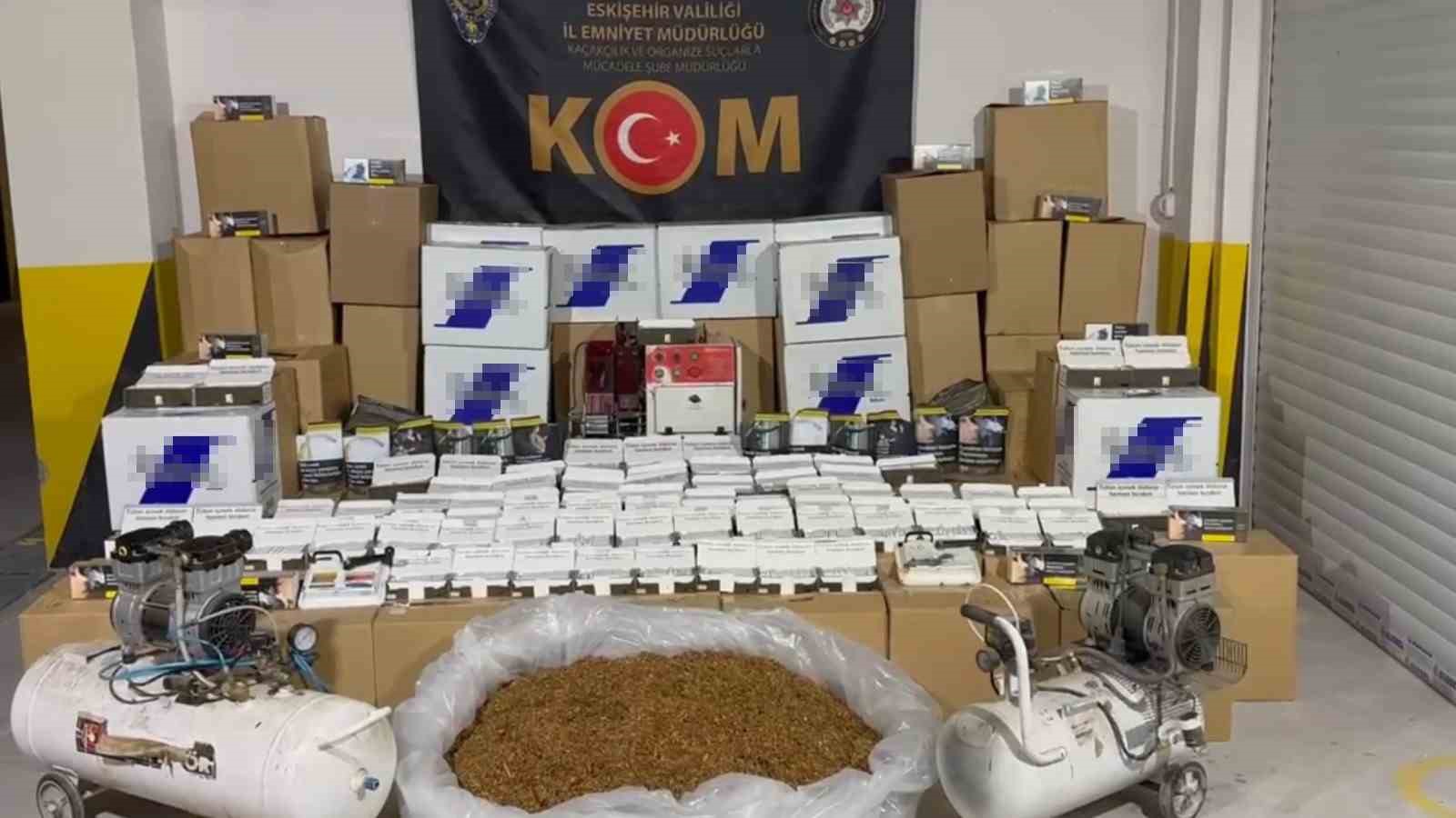 Eskişehirde 315 kilogram kaçak tütün ele geçirildi