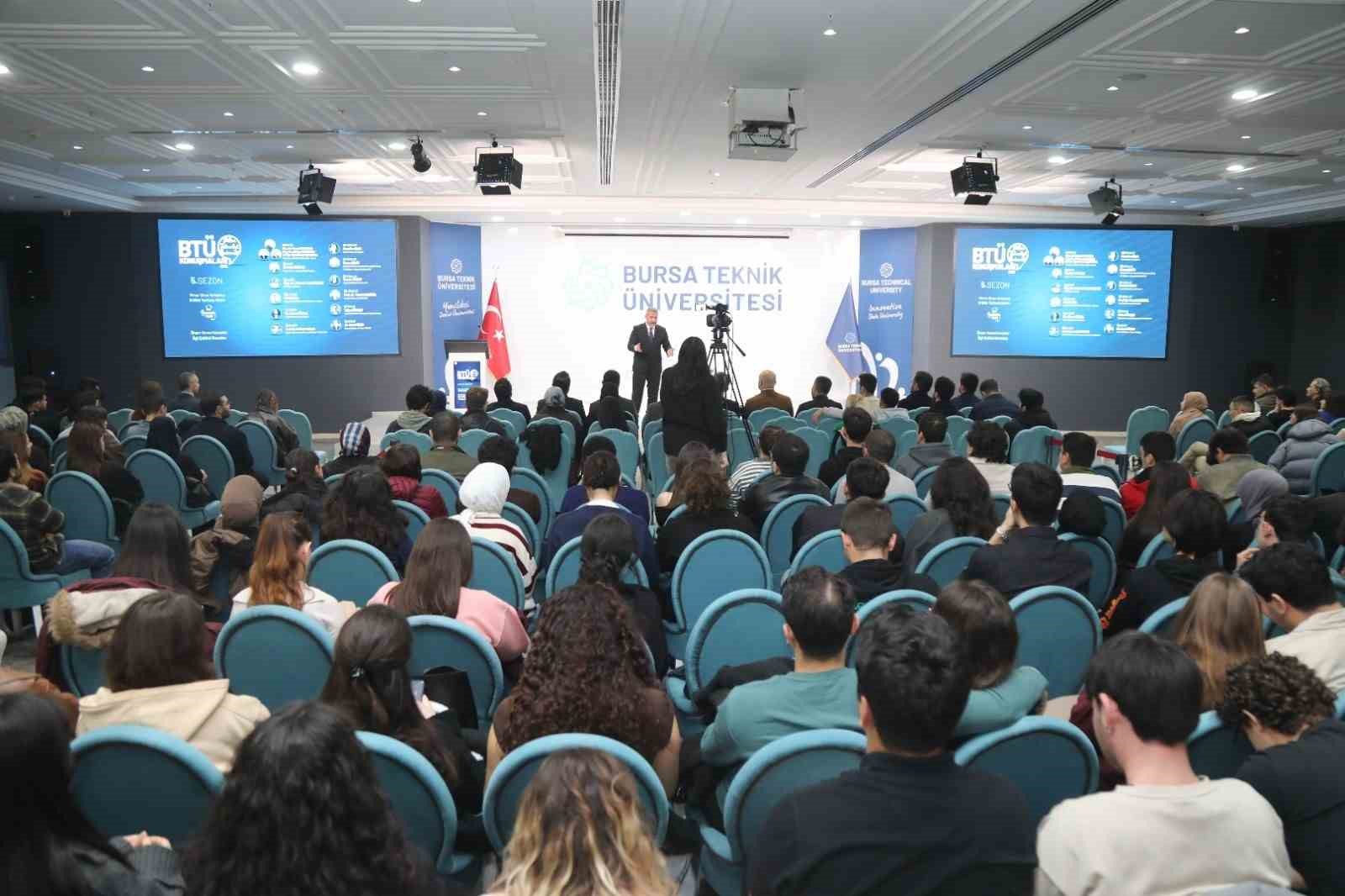 Rektör Adıgüzel, Bursa Teknik Üniversitesi Konuşmalarının konuğu oldu