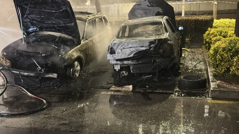 Şehir Hastanesi parkında otomobil yangını paniğe neden oldu