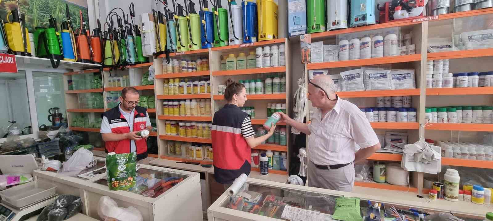 Simavda bitki koruma ürünü bayilerinde denetim