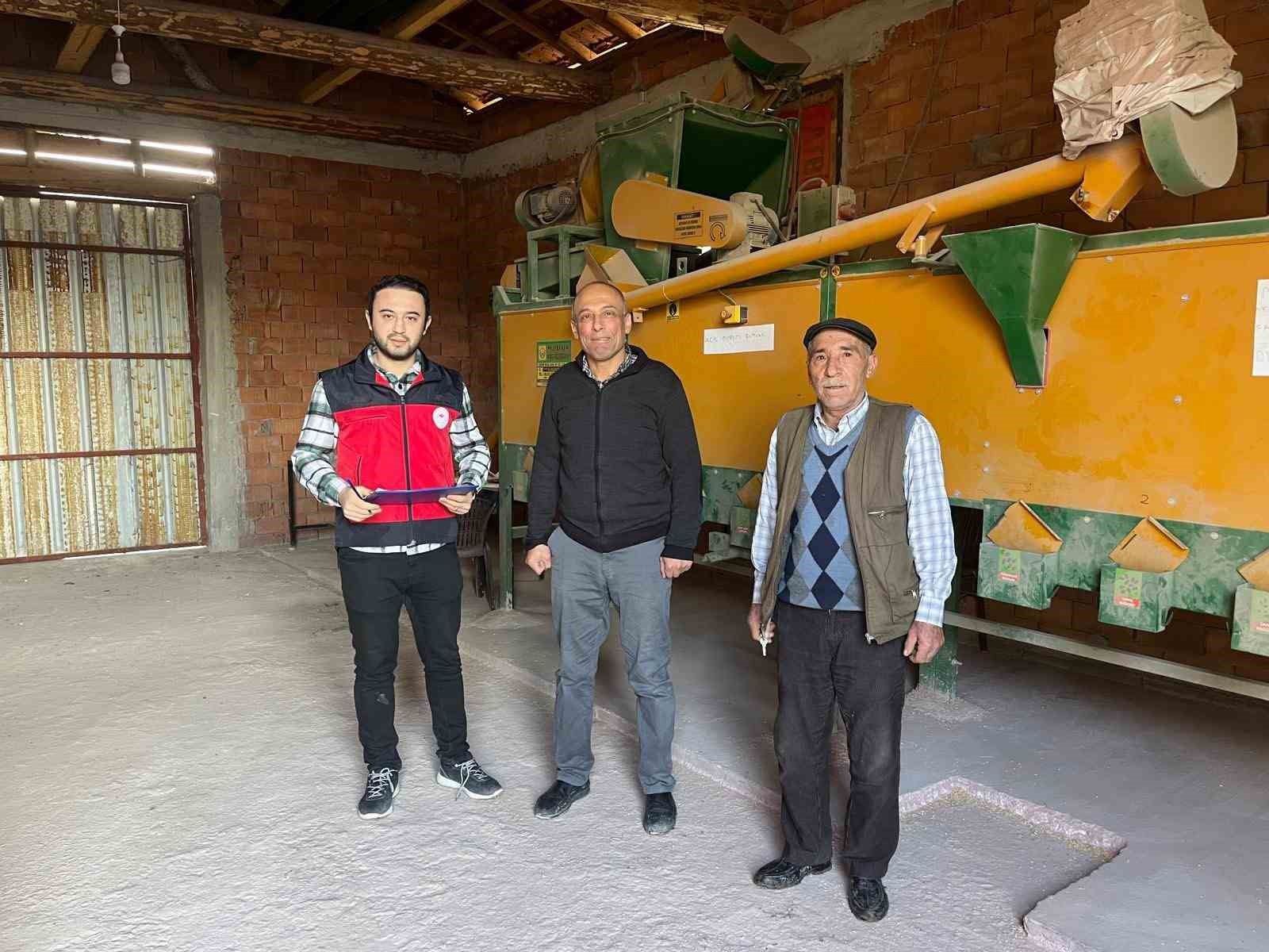 Aslanapada selektör ve yem ezme makineleri denetlendi