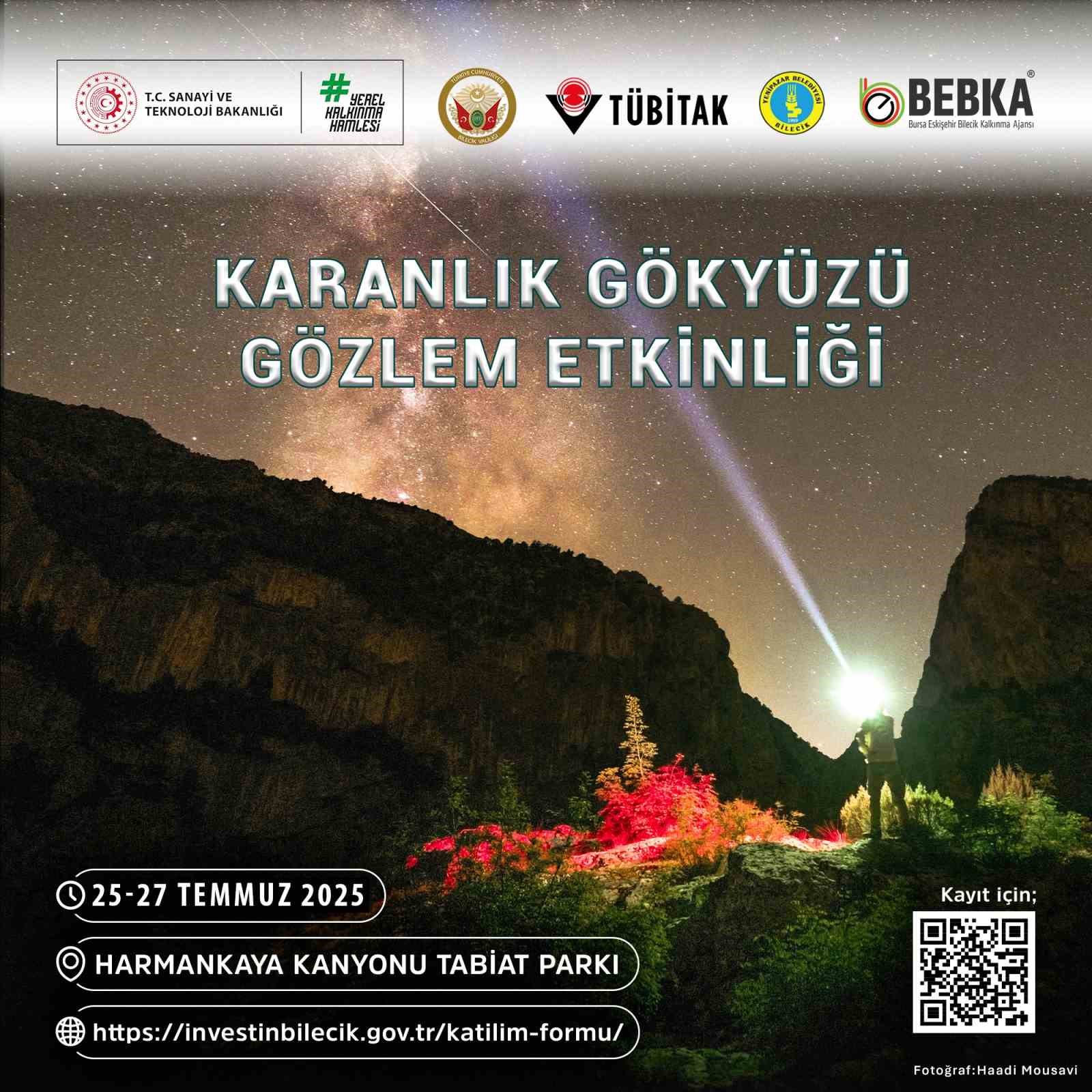 Astronomi gözlemleri için Harmankayada buluşacaklar