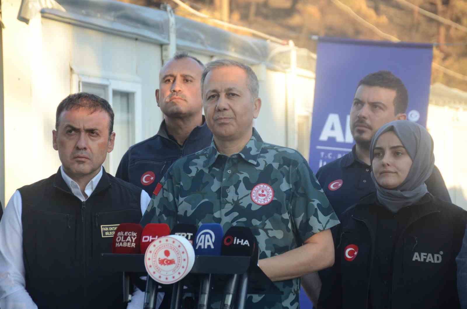 Bakan Yerlikaya: Bilecikte 360 hektar tarım alanının zarar gördüğünü tespit ettik