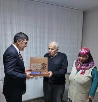 Başkan Eyüp Kahveciden şehit polis Alaattin Özdemirin ailesine ziyaret