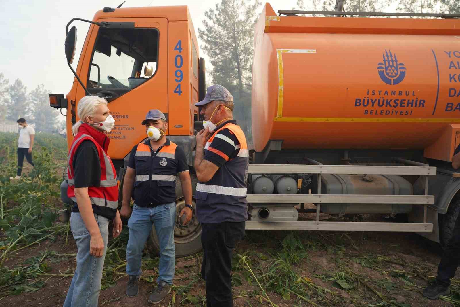 Başkan Subaşının yangınla mücadeledeki gayreti taktir topladı