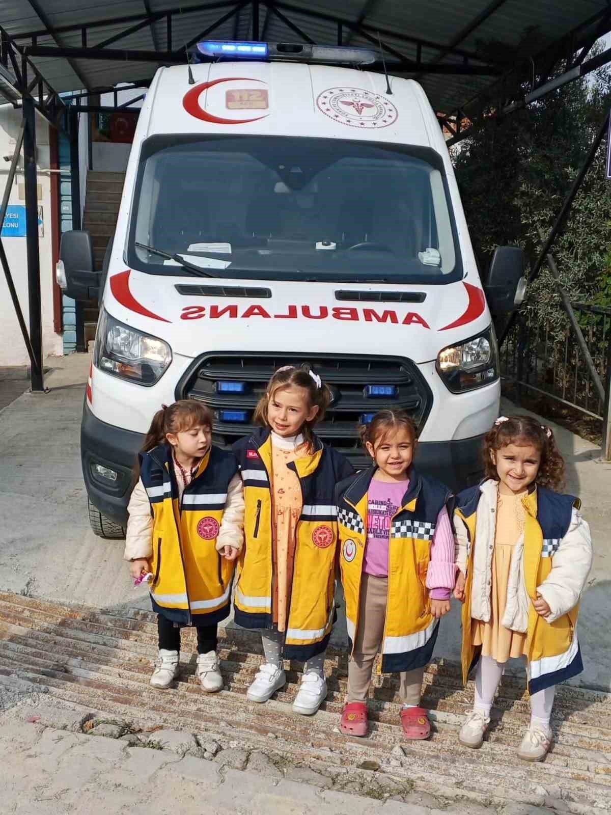 Bayırköyde Kuran kursu öğrencilerinden 112 acil merkezine gezi