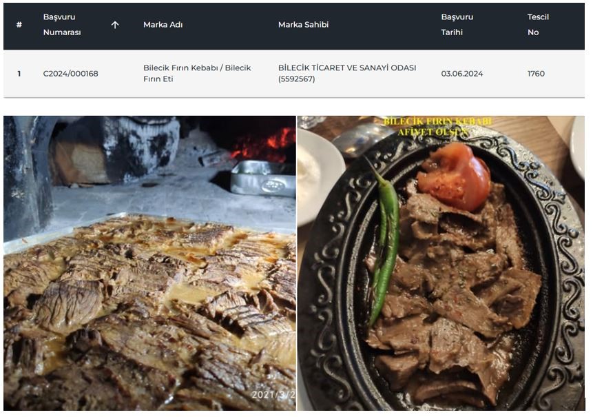 Bilecike özgü fırın kebabı tescillendi