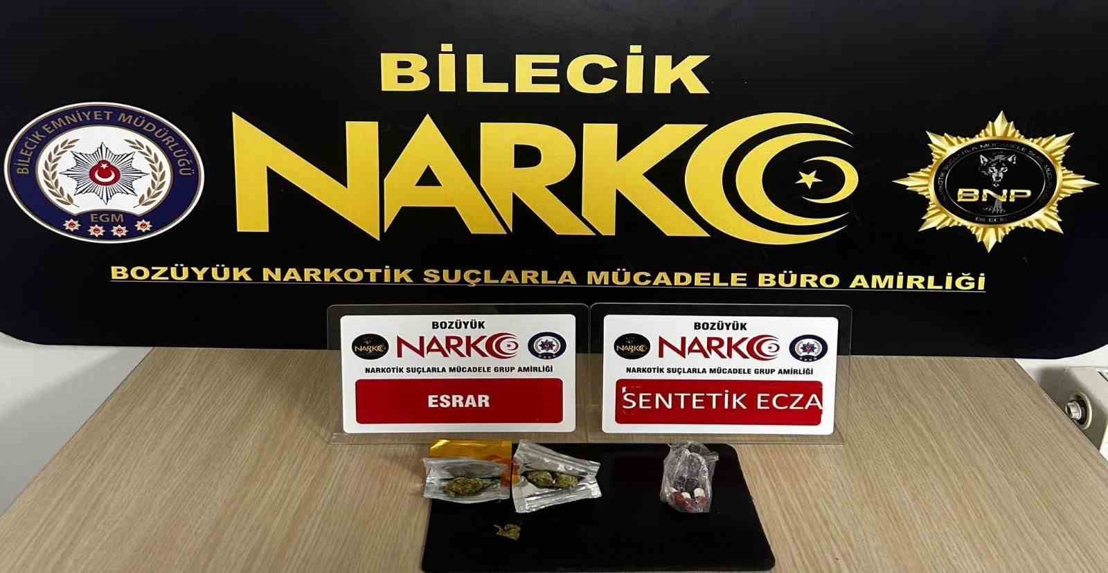 Bilecik'te durdurulan şüpheli araçta uyuşturucu madde ele geçti