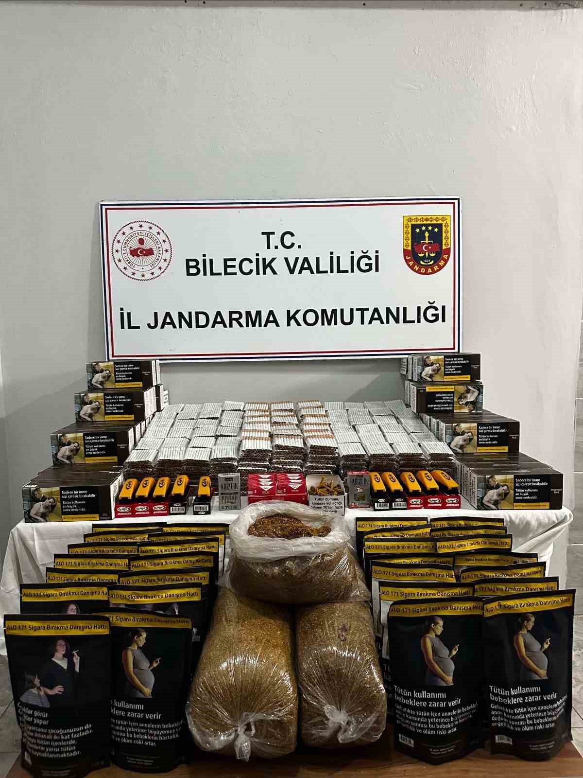 Bilecikte kaçak makaron operasyonu