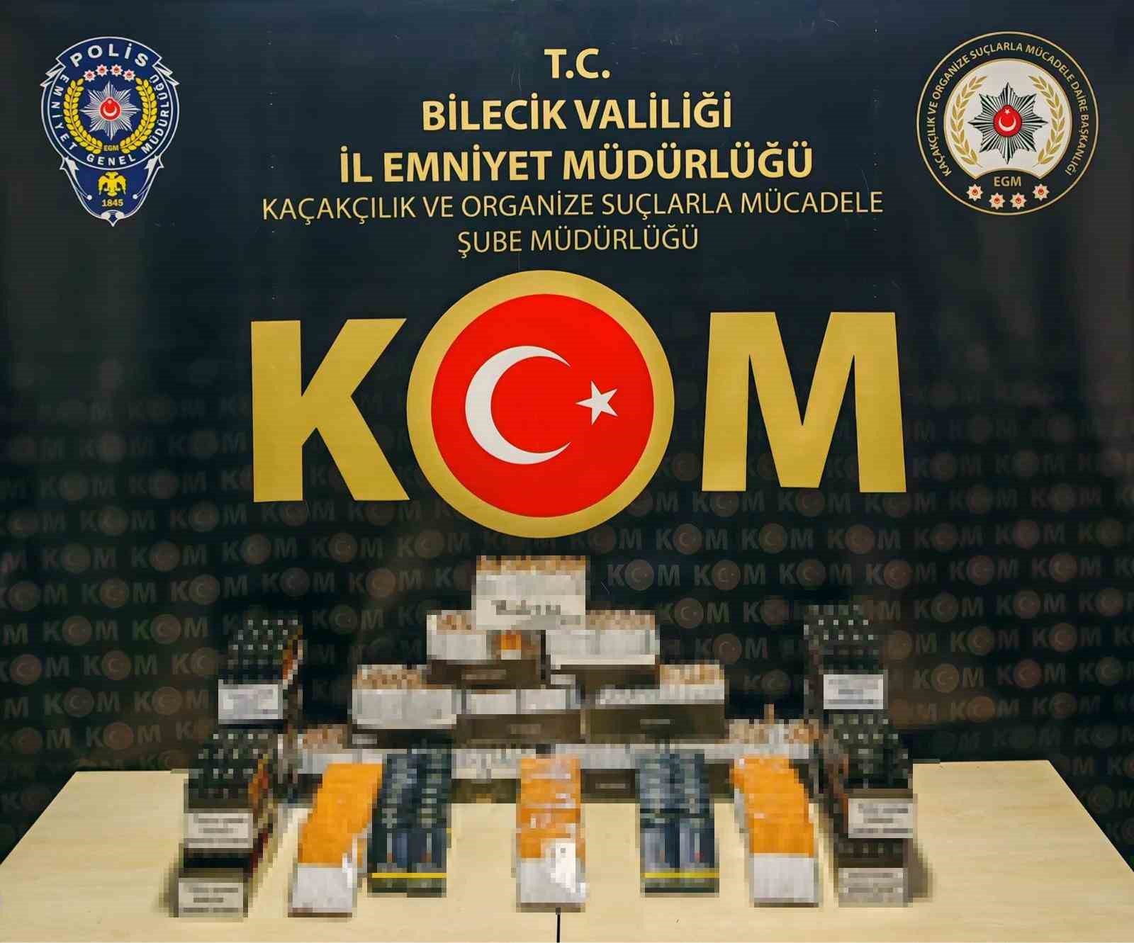 Bilecikte kaçakçılık operasyonu; binlerce makaron ele geçirildi