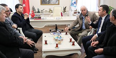 DP Genel Başkanı Uysal'da Habil Dökmeci'ye ziyaret