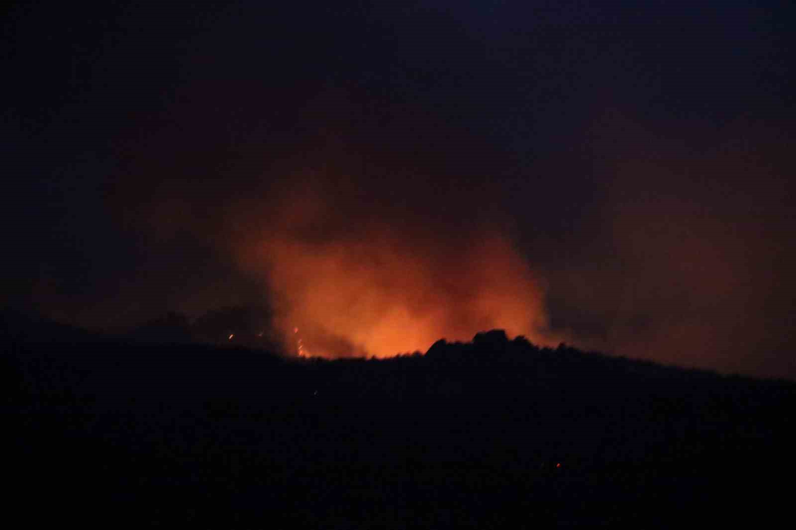Eskişehir'de orman yangınına havadan müdahaleye ara verildi