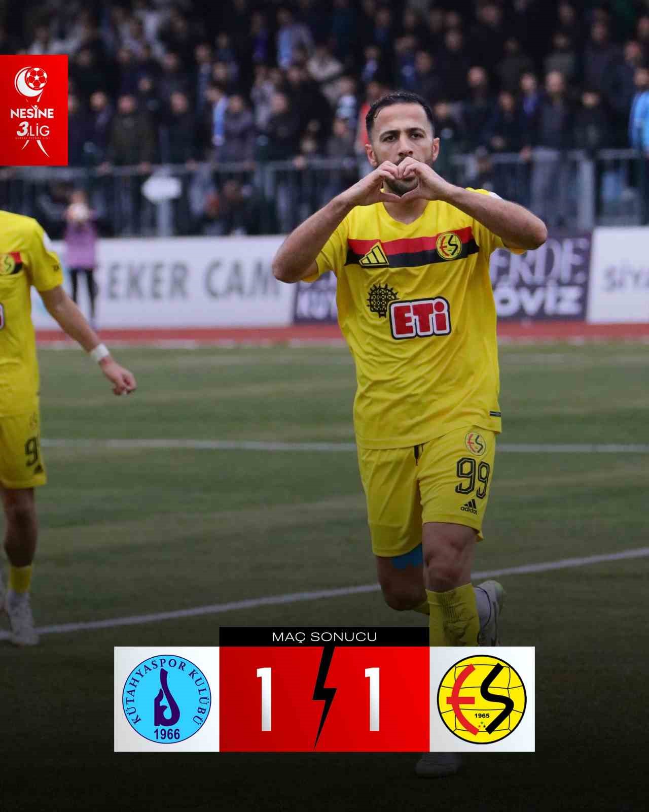 Eskişehirspor, Kütahyadan 1 puan ile dönüyor