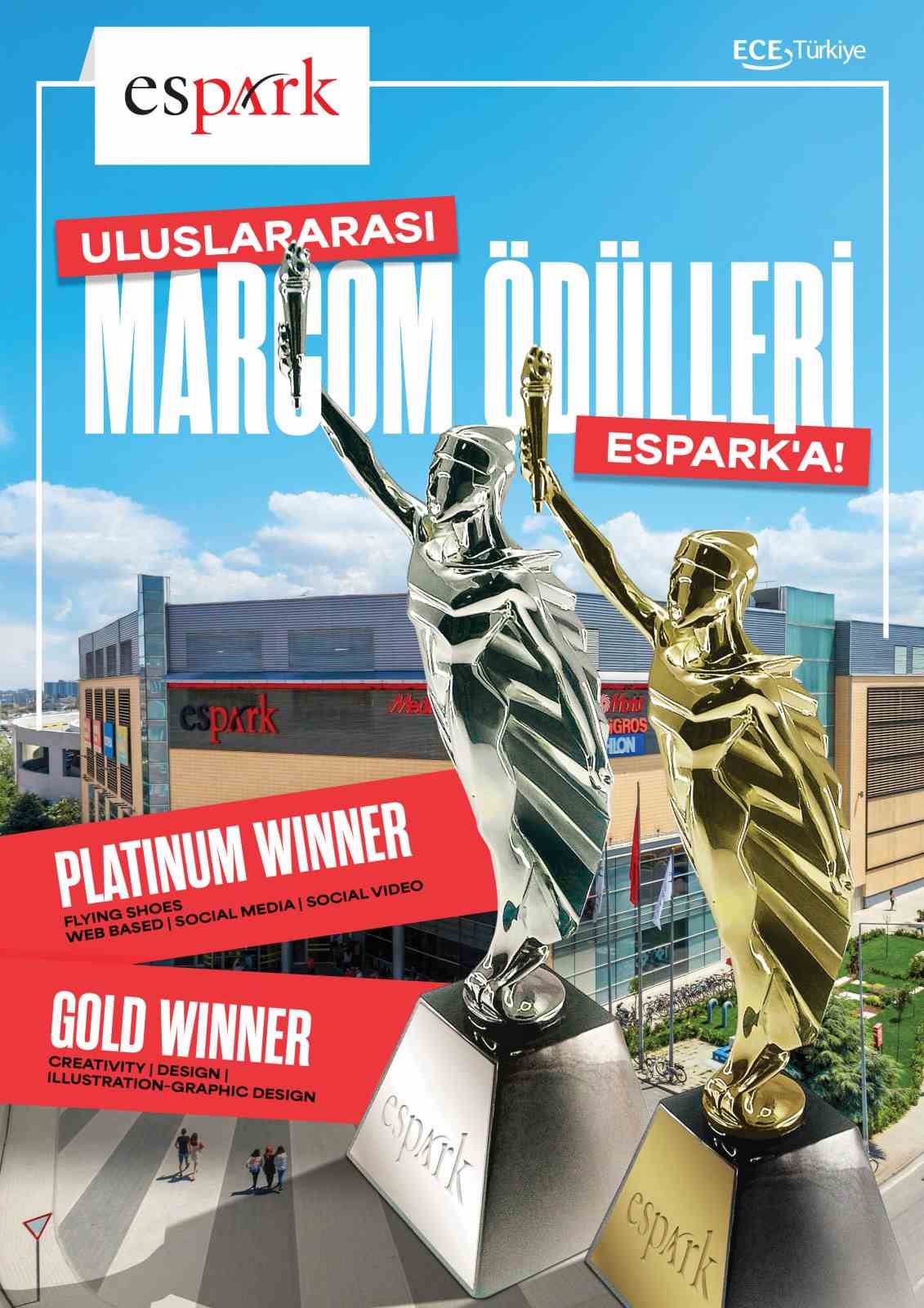 Espark AVM'ye MarCom Awards'tan 2 uluslararası üst düzey ödül