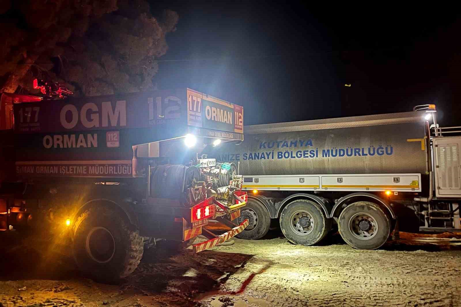 Gedizdeki yangına Kütahya OSBden destek