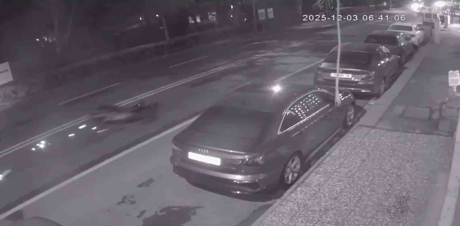 Hayatını kaybeden motosikletlinin kaza anı görüntüleri ortaya çıktı