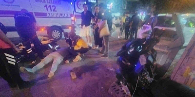 Kent merkezinde korkutan motosiklet kazası