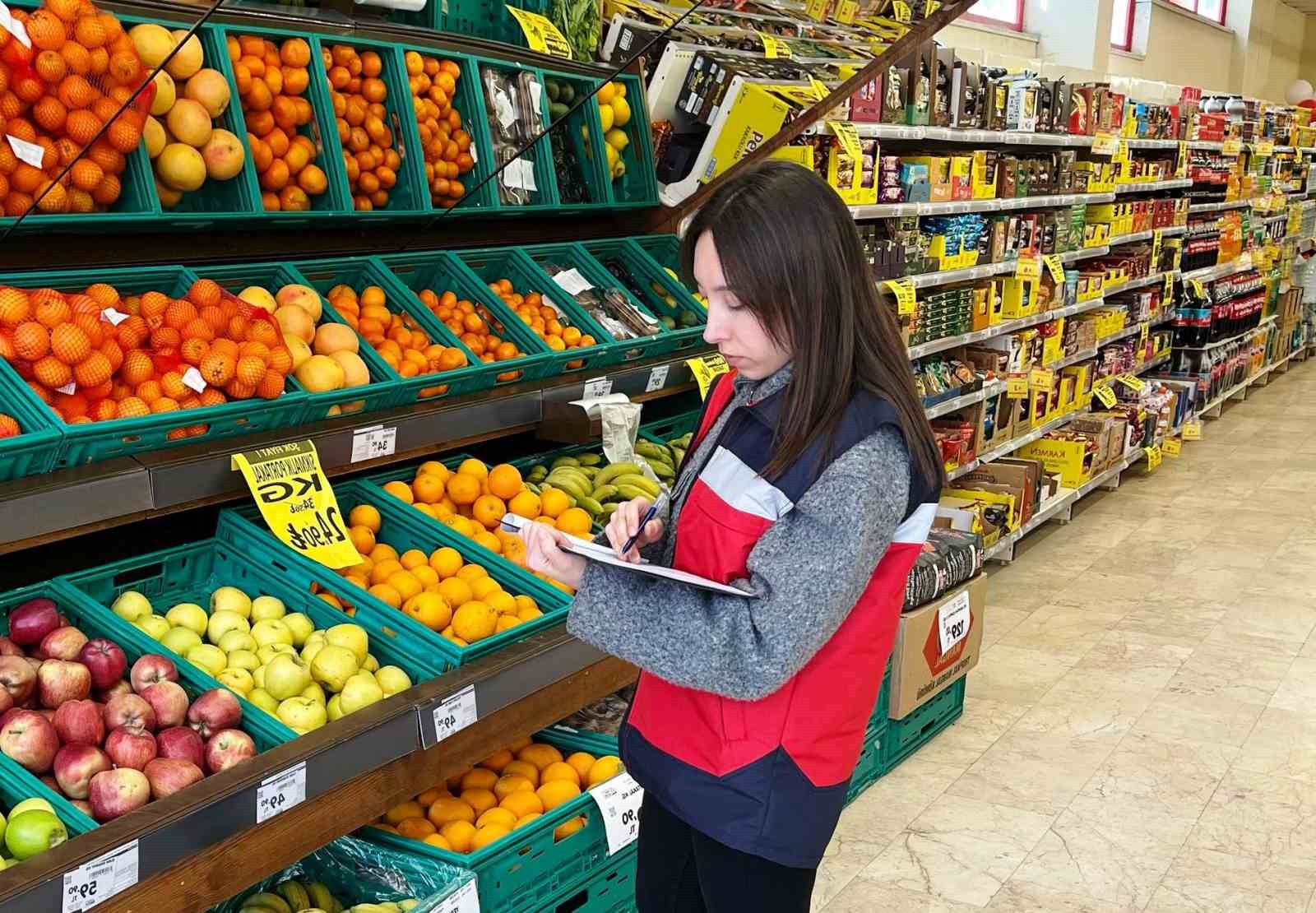 Kütahyada marketlerde fiyat takibi denetimi