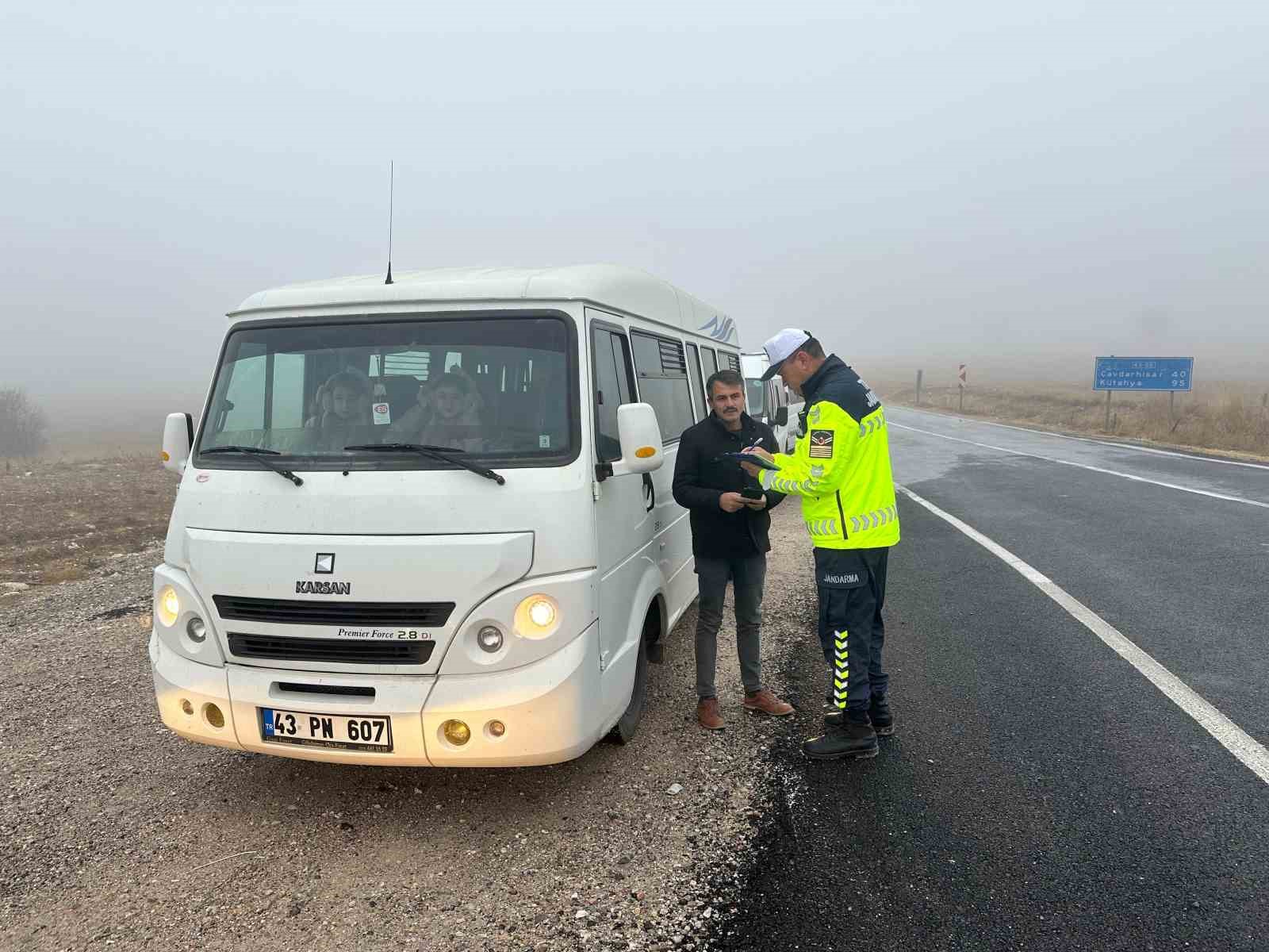 Kütahya'da okul servis araçlarına yönelik denetim