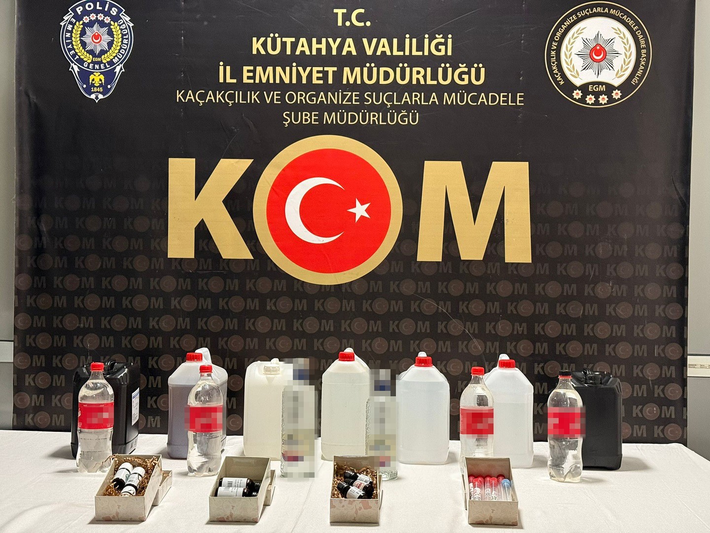 Kütahyada sahte alkol operasyonu