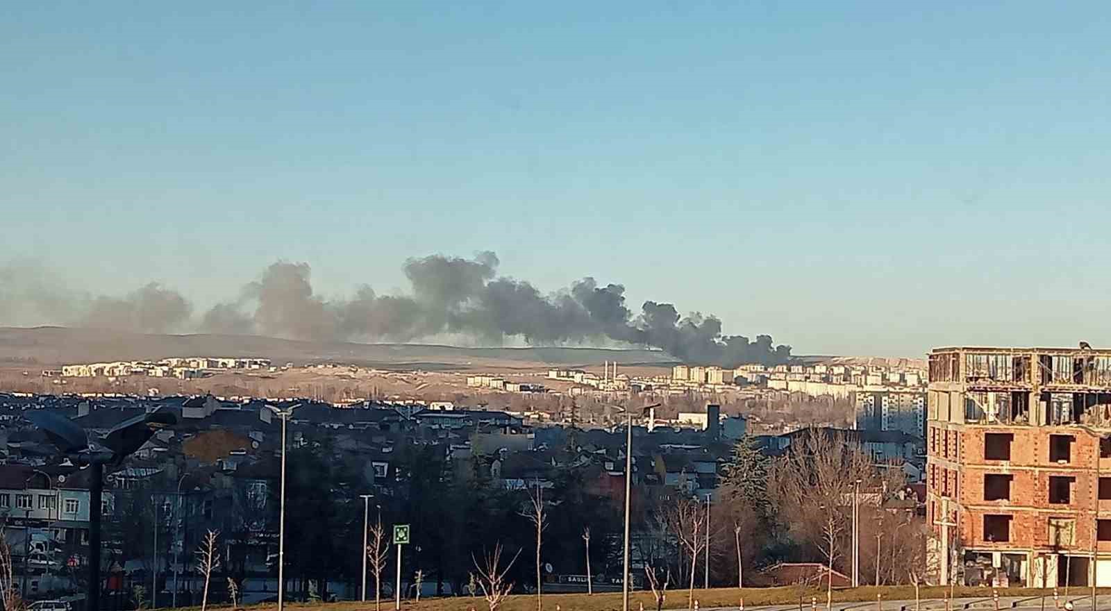 Kütahyada şantiye yangını