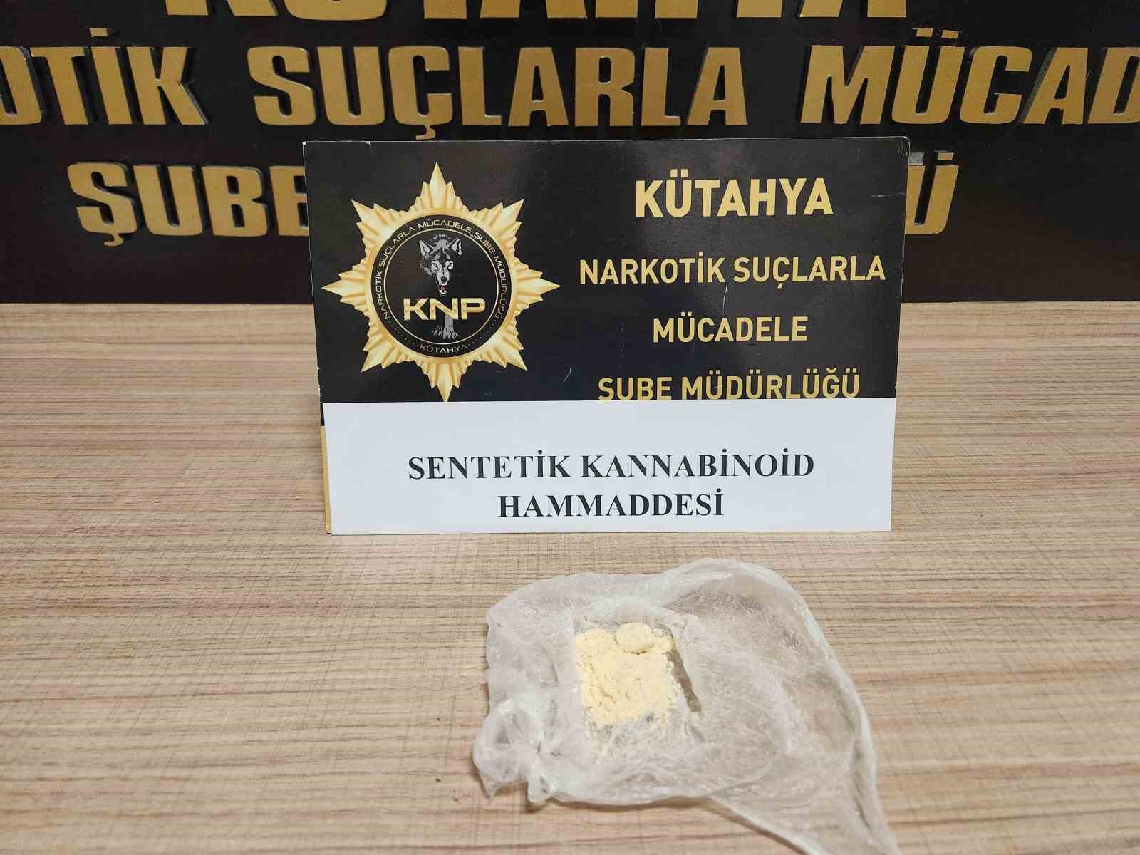 Kütahyada uyuşturucu operasyonu, 1 kişi tutuklandı