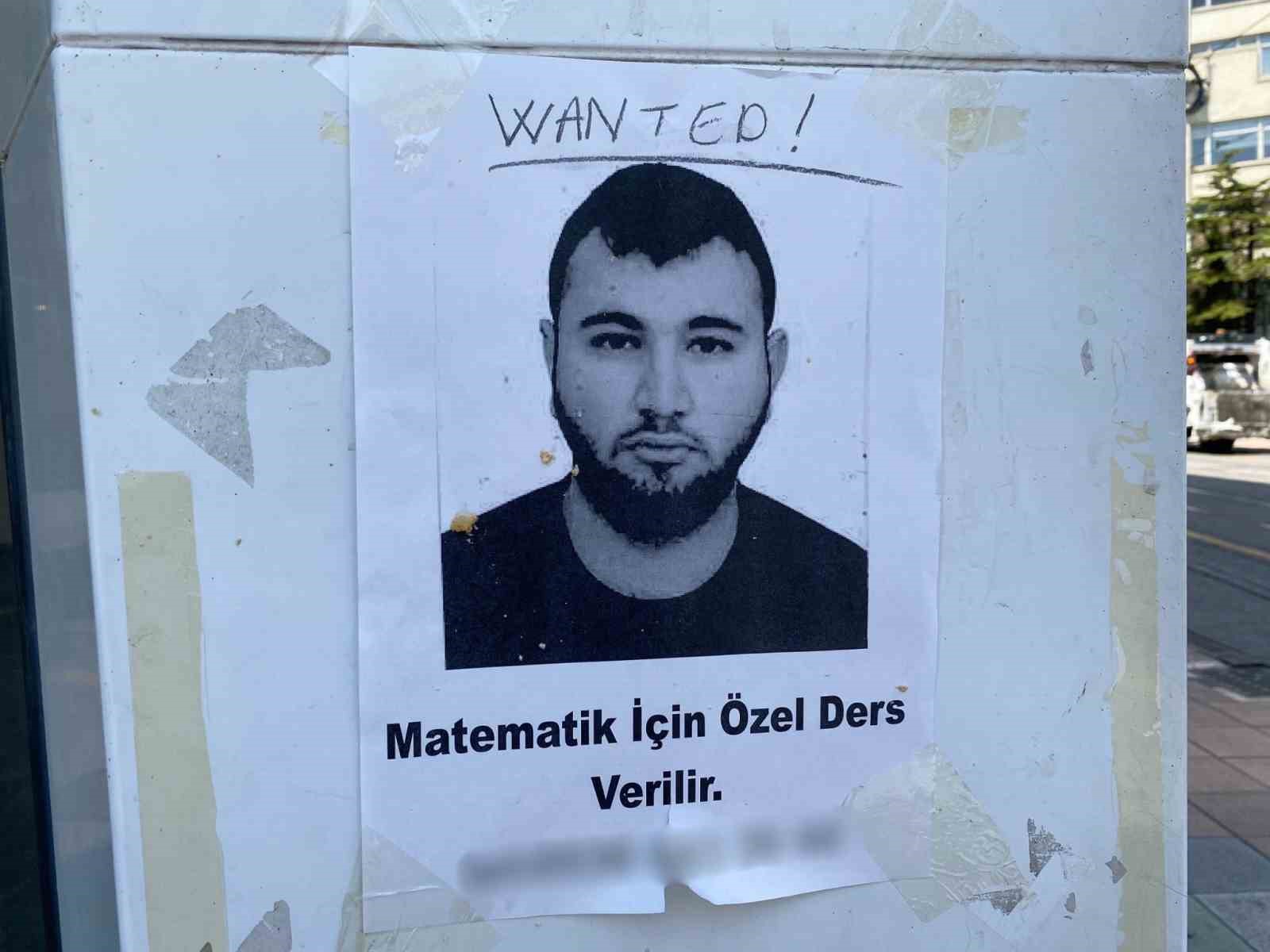 Özel ders ilanı üzerindeki wanted ibaresi görenleri gülümsetti