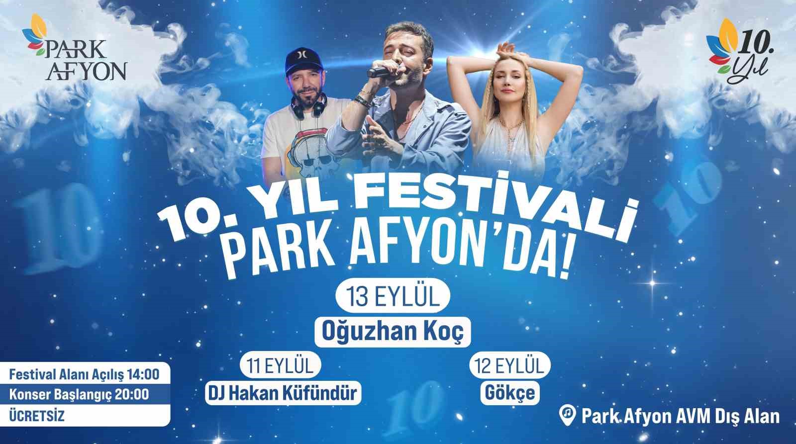 Park Afyon AVMde 10ncu yıl festivali