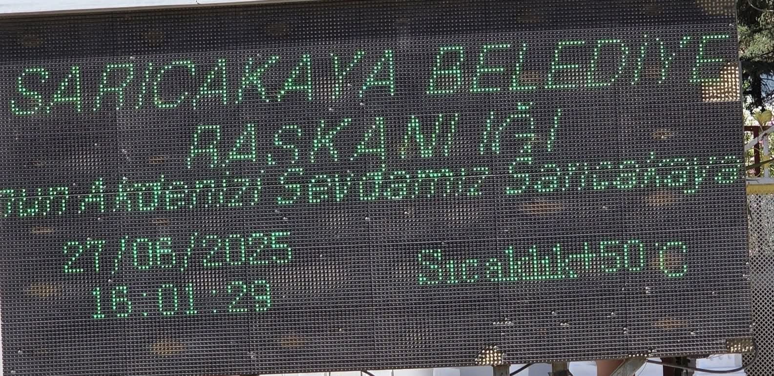 Sarıcakaya'da termometreler 50 dereceyi gösterdi