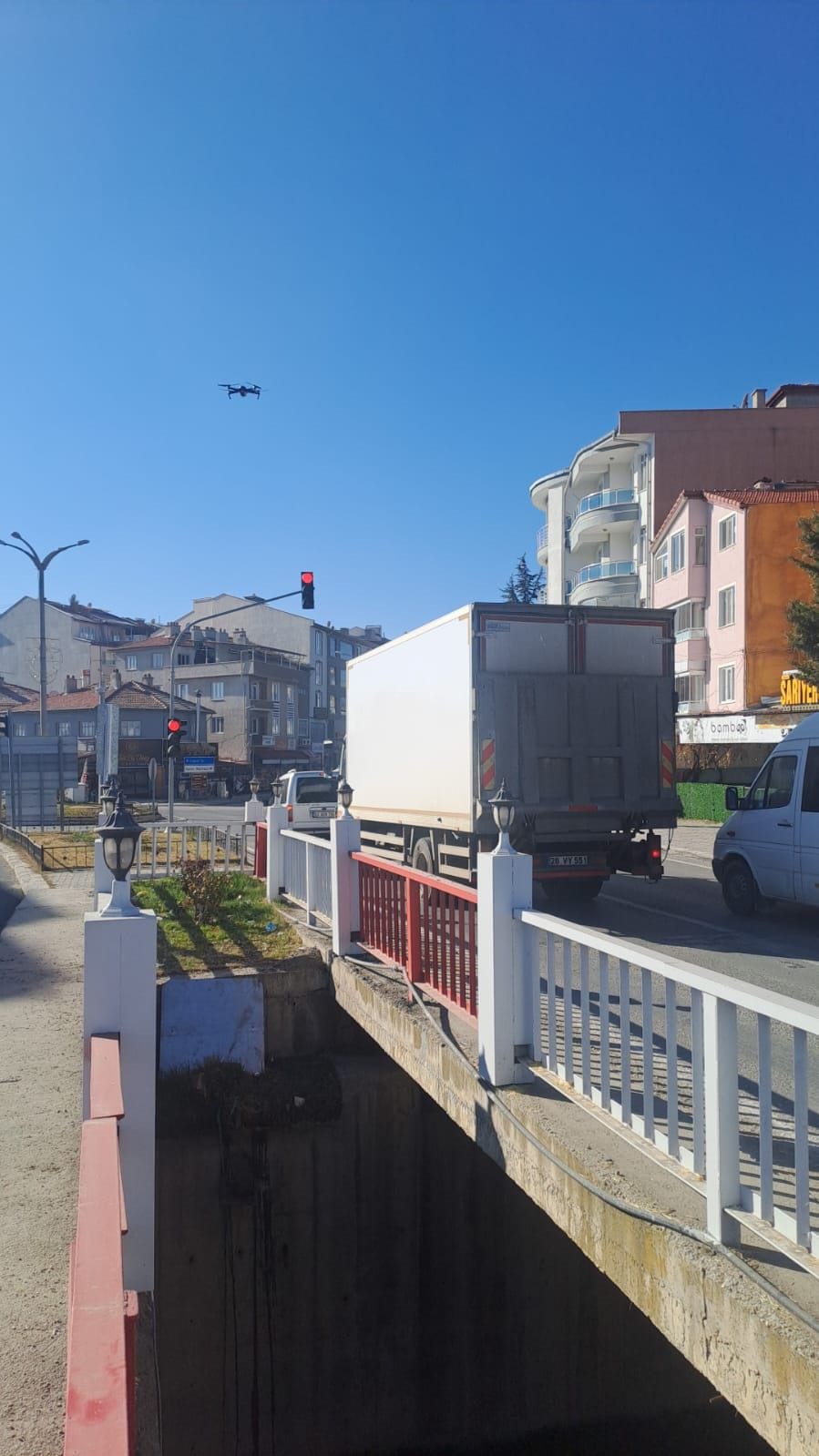 Şuhutta dron destekli trafik denetimi yapıldı