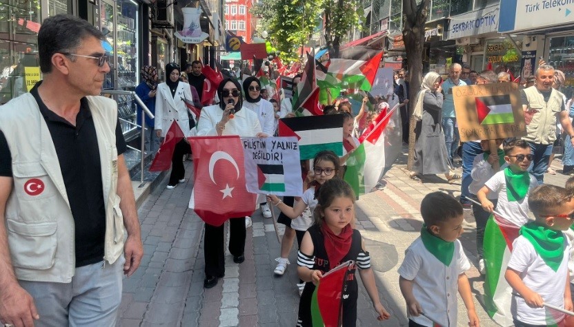Tavşanlıdan Filistine destek