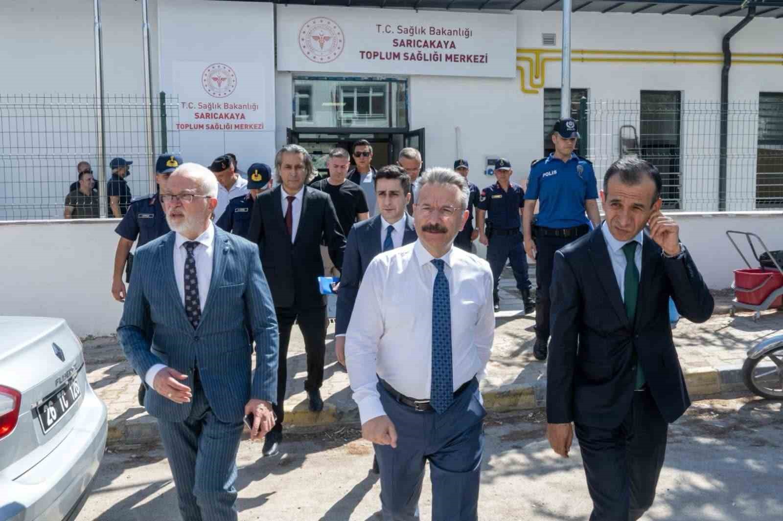 Vali Aksoy, Sarıcakaya'da sağlık tesislerini ziyaret etti