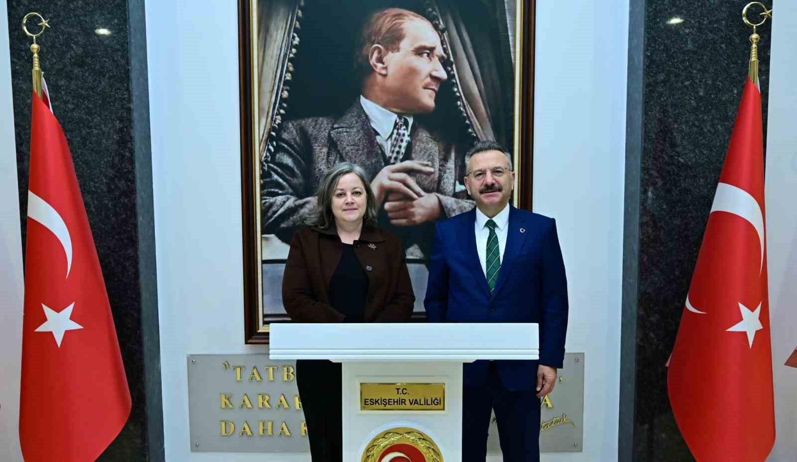 Vali Hüseyin Aksoy, Almanya Başkonsolosu Dr. Regine Grienbergeri makamında kabul etti