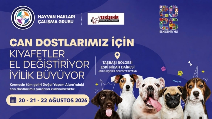 Eskişehir’de kıyafetler el değiştirecek: 3 günlük kermesin tüm geliri hayvanlara ayrılacak